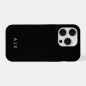 Einfacher Coupname mit Monogramm iPhone Hülle (Rückseite (Horizontal))