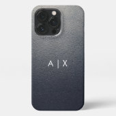 Einfacher Coupname mit Monogramm iPhone Hülle (Rückseite)