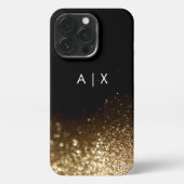 Einfacher Coupname mit Monogramm iPhone Hülle (Rückseite)