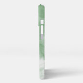 Einfacher Coupname mit Monogramm iPhone Hülle (Linke Seite)