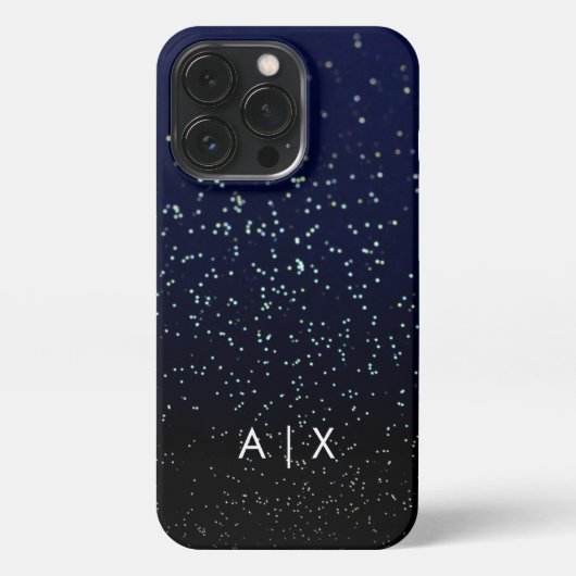 Einfacher Coupname mit Monogramm iPhone Hülle (Rückseite)