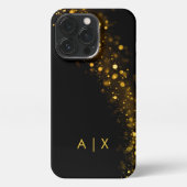 Einfacher Coupname mit Monogramm iPhone Hülle (Rückseite)