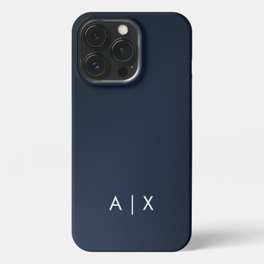 Einfacher Coupname mit Monogramm iPhone Hülle (Rückseite)