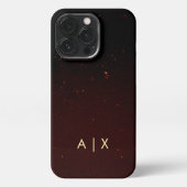 Einfacher Coupname mit Monogramm iPhone Hülle (Rückseite)