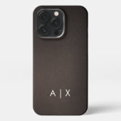 Einfacher Coupname mit Monogramm iPhone Hülle (Rückseite)