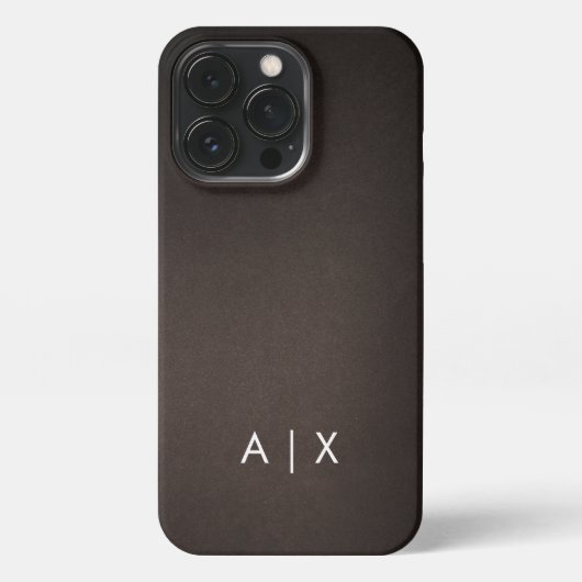 Einfacher Coupname mit Monogramm iPhone Hülle (Rückseite)