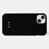 Einfacher Coupname mit Monogramm iPhone Hülle (Rückseite (Horizontal))