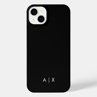Einfacher Coupname mit Monogramm iPhone 14 Plus Hülle