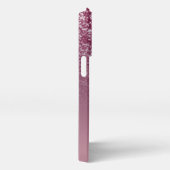 Einfacher Coupname mit Monogramm iPhone Hülle (Rechte Seite)