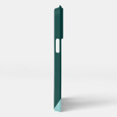 Einfacher Coupname mit Monogramm iPhone Hülle (Rechte Seite)