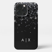 Einfacher Coupname mit Monogramm iPhone Hülle (Rückseite)