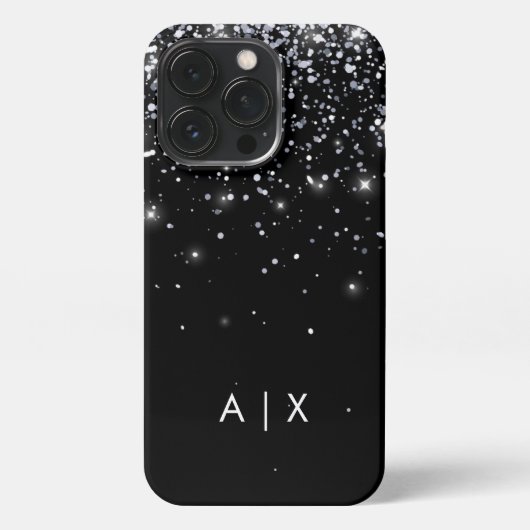 Einfacher Coupname mit Monogramm iPhone Hülle (Rückseite)