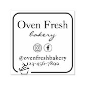 Einfacher Cupcake Business Name Bäckerei Permastempel (Design)