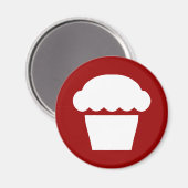 einfacher Cupcake / Muffin Magnet (Vorderseite/Rückseite)