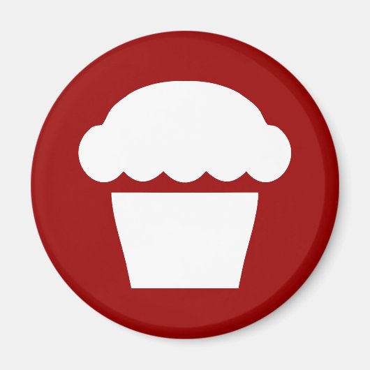 einfacher Cupcake / Muffin Magnet (Vorne)