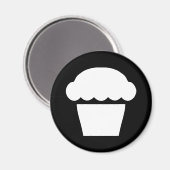 einfacher Cupcake / Muffin Magnet (Vorderseite/Rückseite)