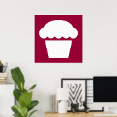 einfacher Cupcake Poster (Heimbüro)
