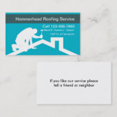 Einfacher Dach-Bau Visitenkarte (Vorne/Hinten)
