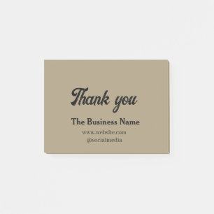 Einfacher Dank mit Firmenname Details Text t Post-it Klebezettel