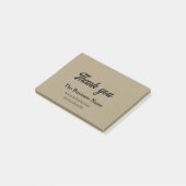 Einfacher Dank mit Firmenname Details Text t Post-it Klebezettel (angewinkelt)