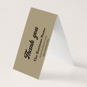 Einfacher Dank mit Firmenname Details Text  t Visitenkarten