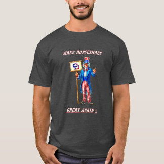 Einfacher Dark HorseShoe Pitching Tee