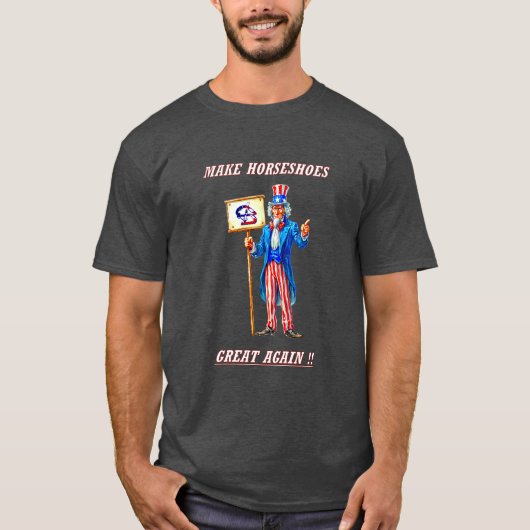Einfacher Dark HorseShoe Pitching Tee (Vorderseite)