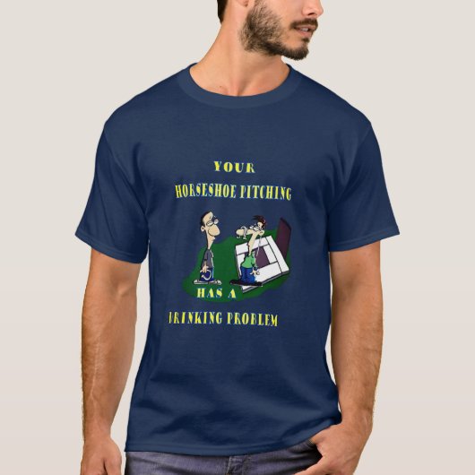 Einfacher Dark HorseShoe Pitching Tee... T-Shirt (Vorderseite)