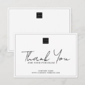 Einfacher Diskontscode für Firmenlogos Vielen Dank Mitteilungskarte (Vorne/Hinten)