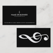 einfacher dreifacher Clef Visitenkarte (Vorne/Hinten)