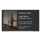 Einfacher dunkler Hammer-Heimwerker-Service Magnetische Visitenkarte (Vorderseite)