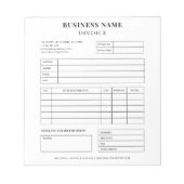 Einfacher Editor für kleine Unternehmen - Kundenre Notizblock (Vorderseite)