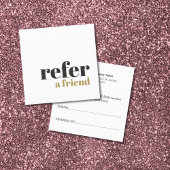 Einfacher Elegant Bold Beauty Salon Referral Card