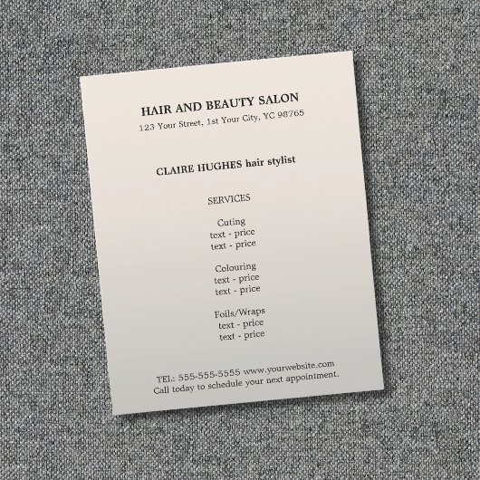 Einfacher Elegant Falsch Silver Hairsteher Flyer