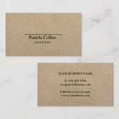 Einfacher eleganter DruckPACKPAPIER-Berater Visitenkarte (Vorne/Hinten)