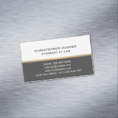 Einfacher eleganter dunkelgrauer weißer magnetische visitenkarte (Beispiel)