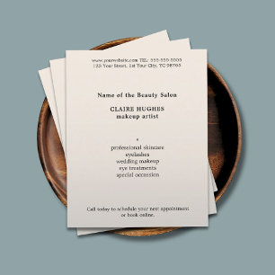 Einfacher Eleganter Faux-Metal-Schmink-Künstler  Flyer