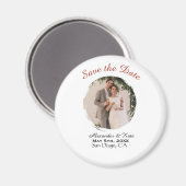 Einfacher Eleganter Foto-Save-the-Date-Magnet Magnet (Vorderseite/Rückseite)