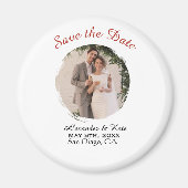 Einfacher Eleganter Foto-Save-the-Date-Magnet Magnet (Vorne)
