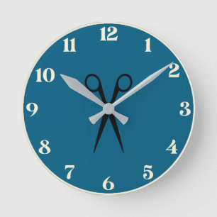 Einfacher eleganter Geschäftslicht-Schönheitssalon Runde Wanduhr