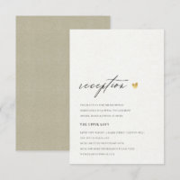 EINFACHER ELEGANTER GOLD KRAFT TYPOGRAPHIE-EMPFANG