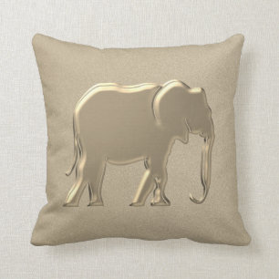 Einfacher eleganter Goldfolien-Elefant-moderner Kissen