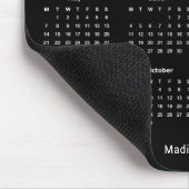 Einfacher eleganter Kalender des Schwarz-2018 Mousepad (Ecke)