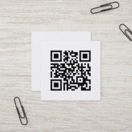 Einfacher eleganter klassischer Schwarzweiss-QR Quadratische Visitenkarte