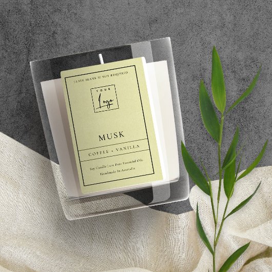 EINFACHER ELEGANTER KRAFT MODERNER LOGO-GRENZKANDL LEBENSMITTELETIKETT