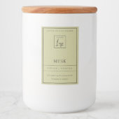 EINFACHER ELEGANTER KRAFT MODERNER LOGO-GRENZKANDL LEBENSMITTELETIKETT (Vorderseite)