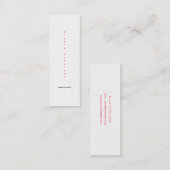 Einfacher eleganter Maskenbildner Mini Visitenkarte (Vorne/Hinten)
