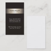 Einfacher eleganter Metallgrau-Rechtsanwalt Visitenkarte (Vorne/Hinten)