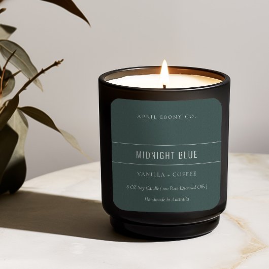 EINFACHER ELEGANTER MINIMAL MODERNER DUSKY GRAU BL QUADRATISCHER AUFKLEBER