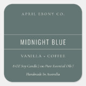 EINFACHER ELEGANTER MINIMAL MODERNER DUSKY GRAU BL QUADRATISCHER AUFKLEBER (Vorderseite)